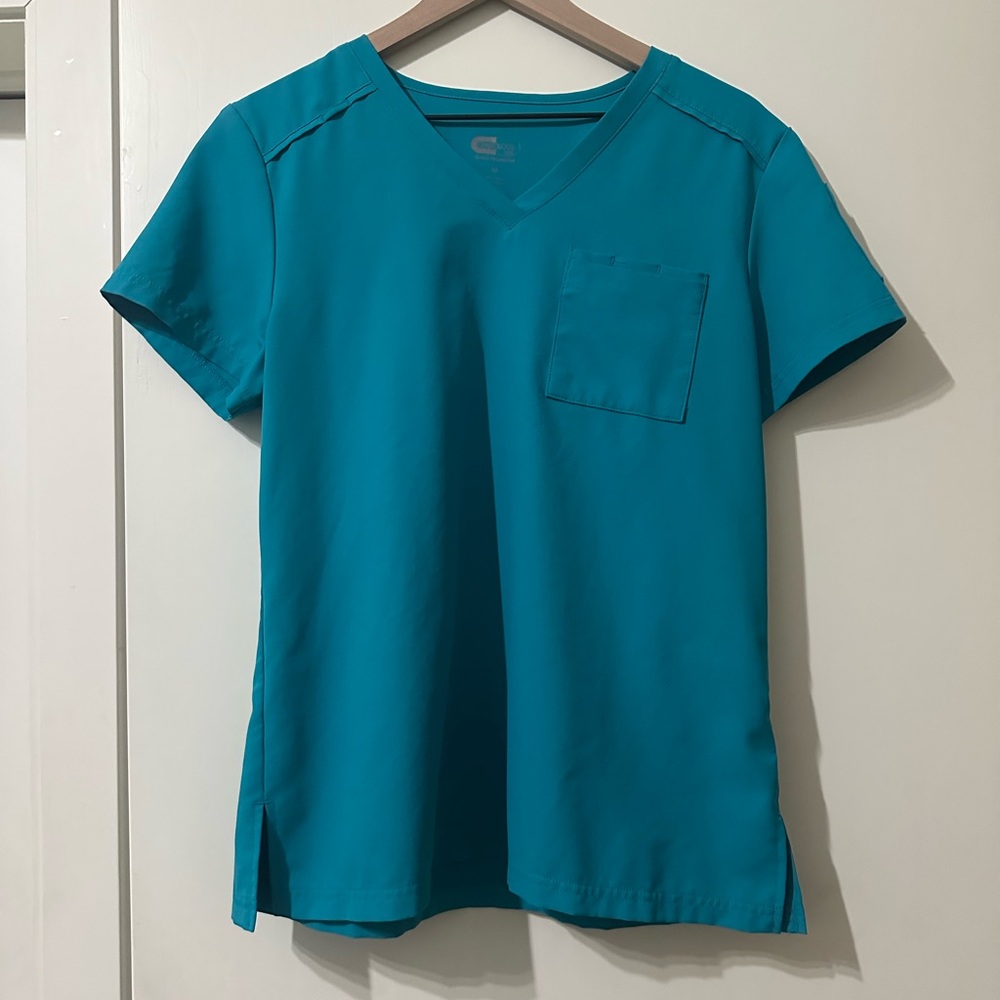 Teal V-Neck Scrub Top